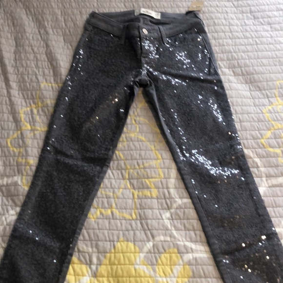 Hollister pant with sequined front size 1. W 25” - Picture 4 of 7